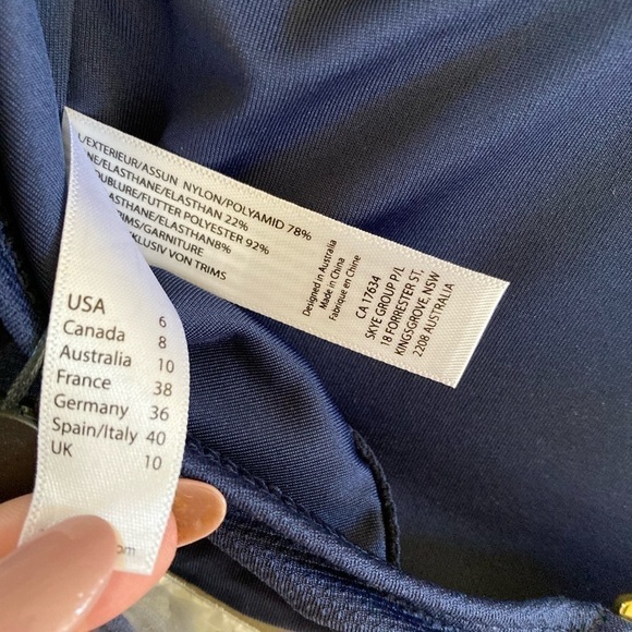 Azura Australia NWT Textured Pintuck Bandeau Bikini Top - Picture 4 of 5